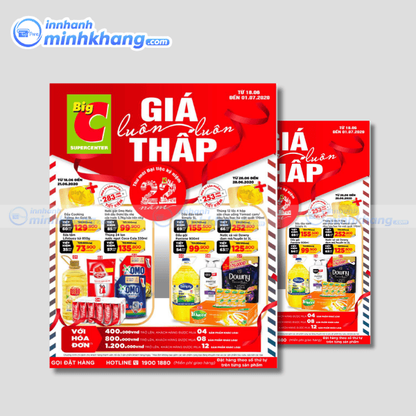 Mẫu tờ rơi siêu thị khuyến mãi ấn tượng