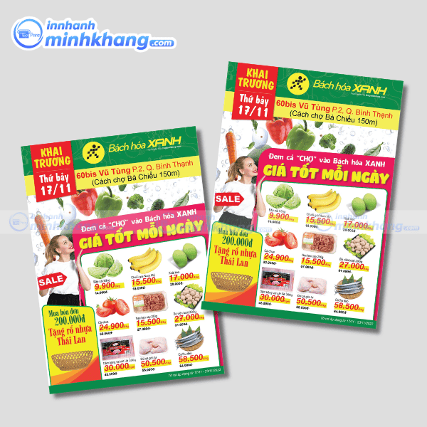 Mẫu tờ rơi siêu thị a5 nhỏ gọn tiện lợi