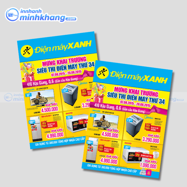 Mẫu tờ rơi siêu thị phong cách trẻ trung