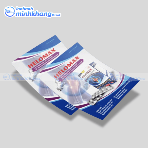 Mẫu tờ rơi thuốc tây Helomax in ấn chất lượng cao