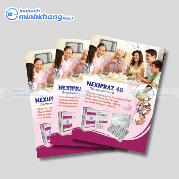 Mẫu thiết kế tờ rơi thuốc tây chuẩn y tế - thuốc Nexipraz 40