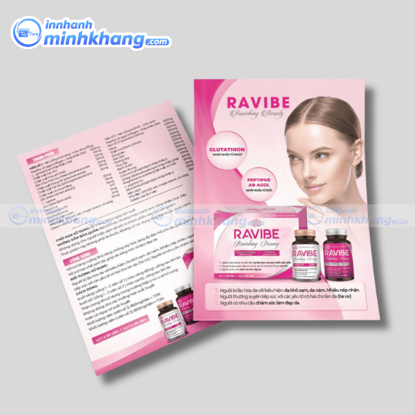 Mẫu tờ rơi thuốc tây bố cục khoa học - thuốc Ravibe
