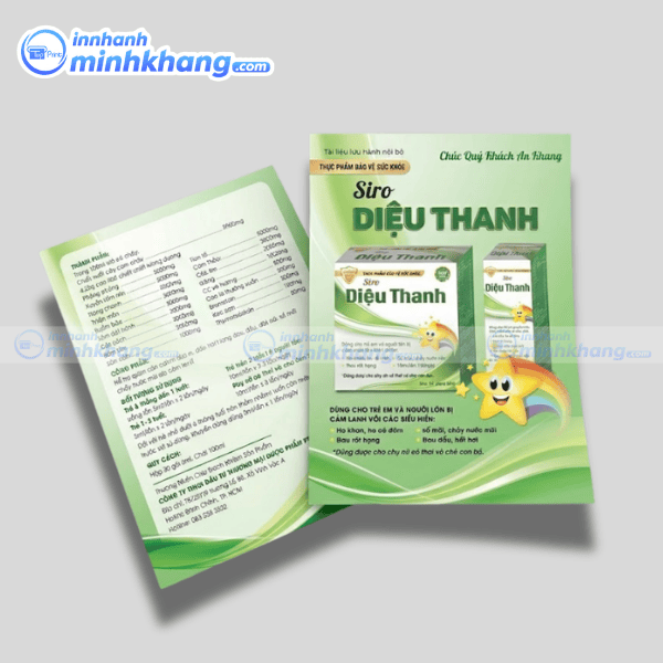 Mẫu tờ rơi thuốc tây phong cách chuyên nghiệp - Siro Diệu Thanh