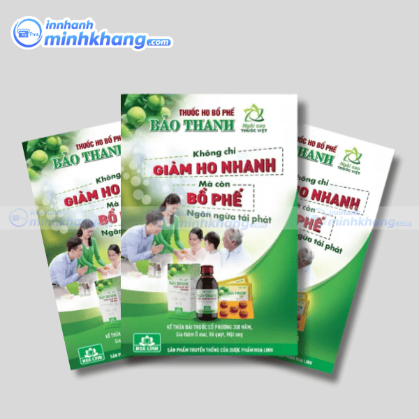Mẫu tờ rơi thuốc tây tư vấn khách hàng - thuốc ho bổ phế Bảo Thanh