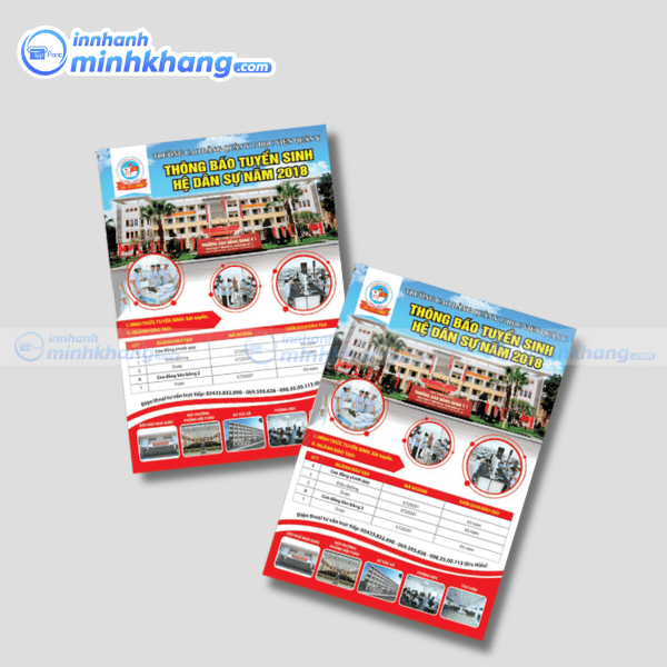 Mẫu tờ rơi tuyển sinh trường học hiện đại