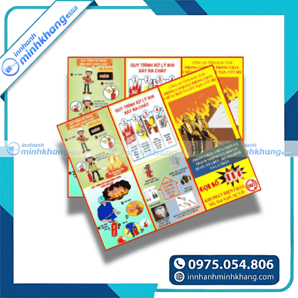 Mẫu thiết kế tờ rơi phòng cháy chữa cháy khu dân cư chuyên nghiệp