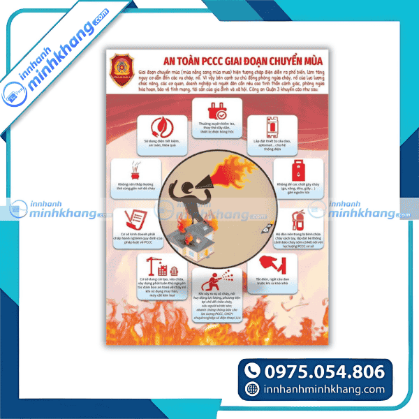 Mẫu tờ rơi tuyên truyền pccc nhà máy xí nghiệp in số lượng lớn