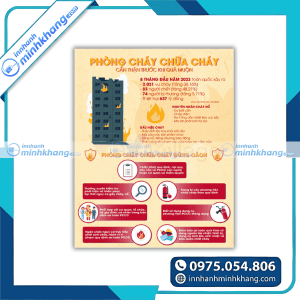 Mẫu đặt in tờ rơi tuyên truyền phòng cháy chữa cháy nhanh giá rẻ