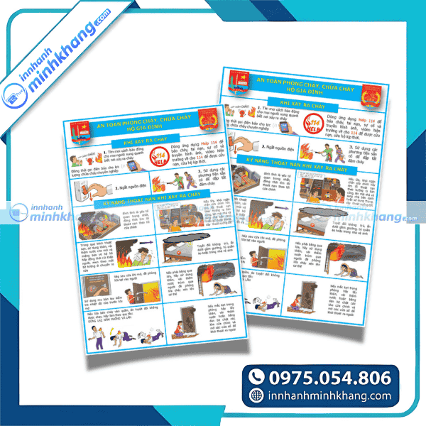 Mẫu in tờ rơi pccc trường học số lượng lớn giá rẻ