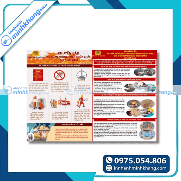 Mẫu tờ rơi phòng cháy nhà ở hộ gia đình màu đỏ cam