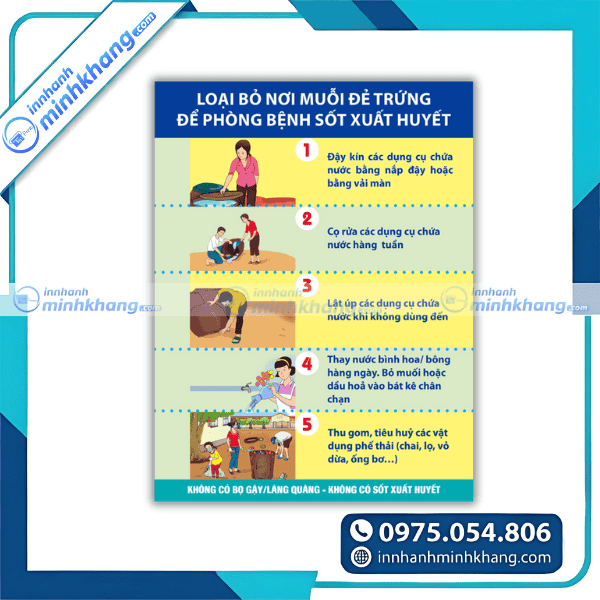 Mẫu tờ rơi tuyên truyền phòng chống sốt xuất huyết trường học dễ hiểu