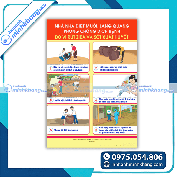 Mẫu tờ rơi sốt xuất huyết cho học sinh tiểu học mầm non