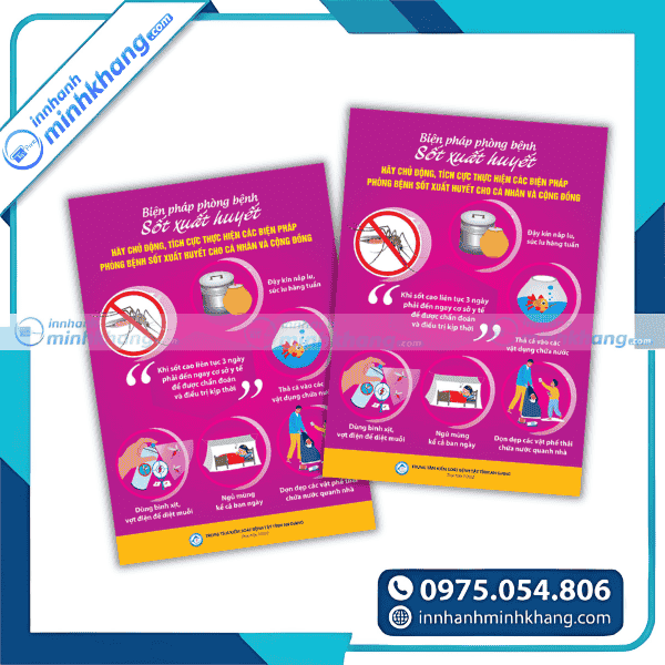 Mẫu tờ rơi phòng chống sốt xuất huyết trạm y tế chuyên nghiệp