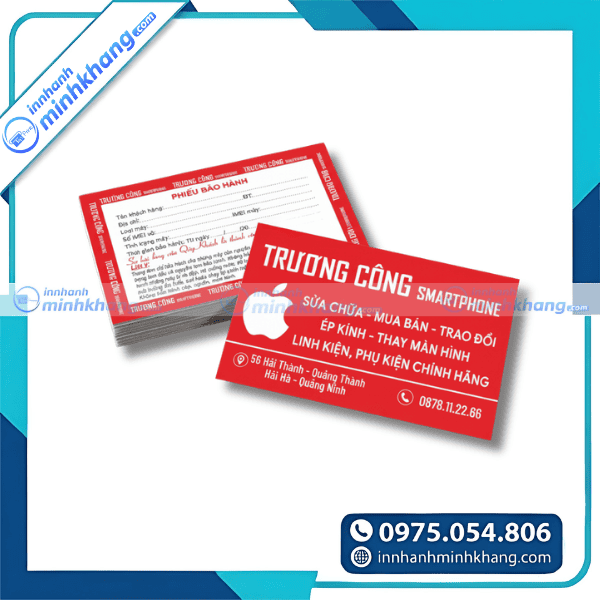Mẫu card visit điện thoại di động với thông tin liên hệ rõ ràng