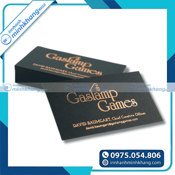 Mẫu name card ép kim vàng cao cấp thiết kế tinh tế - Gaslamp Games