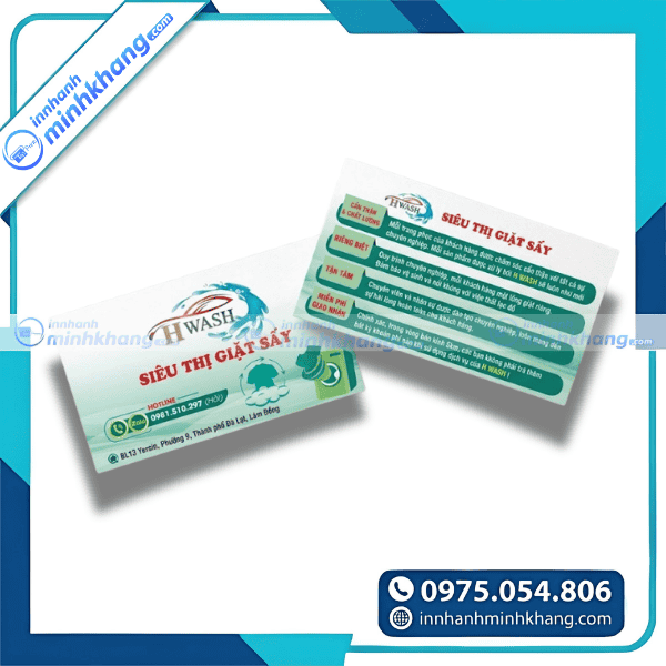 Mẫu thiết kế card visit giặt là ấn tượng