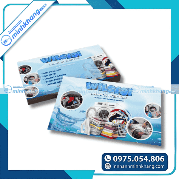 Mẫu card visit tiệm giặt là nhỏ gọn đẹp mắt