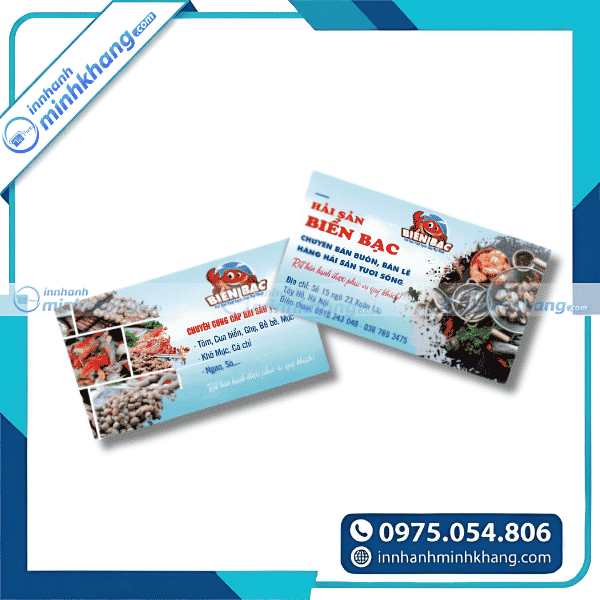 Mẫu card visit hải sản đẹp thiết kế chuyên nghiệp - Hải Sản Biển Bạc