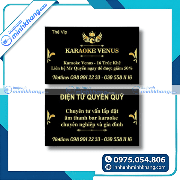 Mẫu card visit karaoke thương hiệu chuyên nghiệp - Karaoke Venus