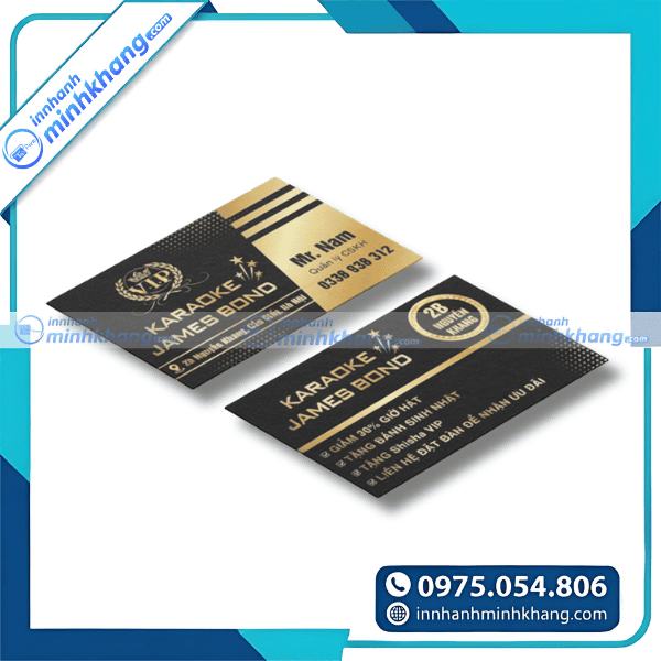 Mẫu card visit karaoke VIP đẳng cấp Karaoke James Bono