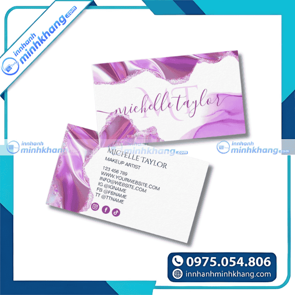 Mẫu card visit make up đẹp thiết kế chuyên nghiệp cho makeup artist