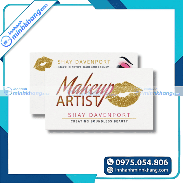Mẫu card visit make up phong cách Hàn Quốc trẻ trung