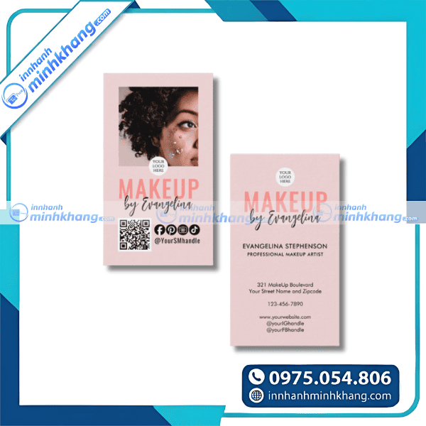 Mẫu card visit make up đẹp giúp tăng nhận diện thương hiệu
