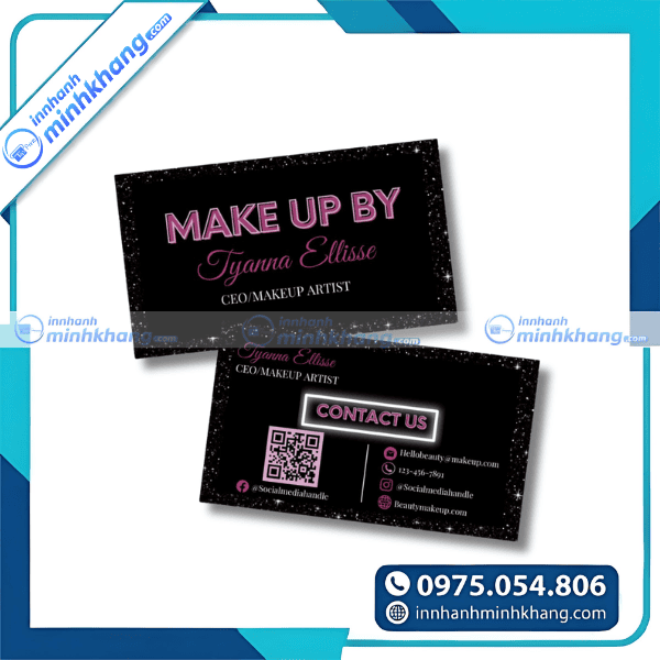Mẫu card visit make up hot trend mới nhất hiện nay