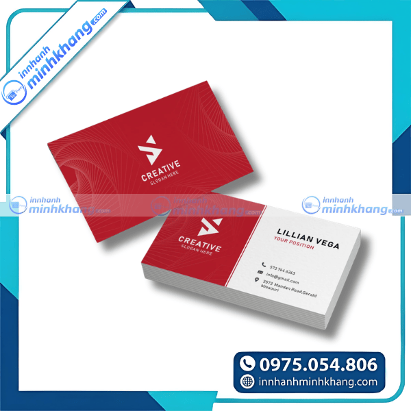 Mẫu thiết kế card visit màu đỏ chuyên nghiệp 