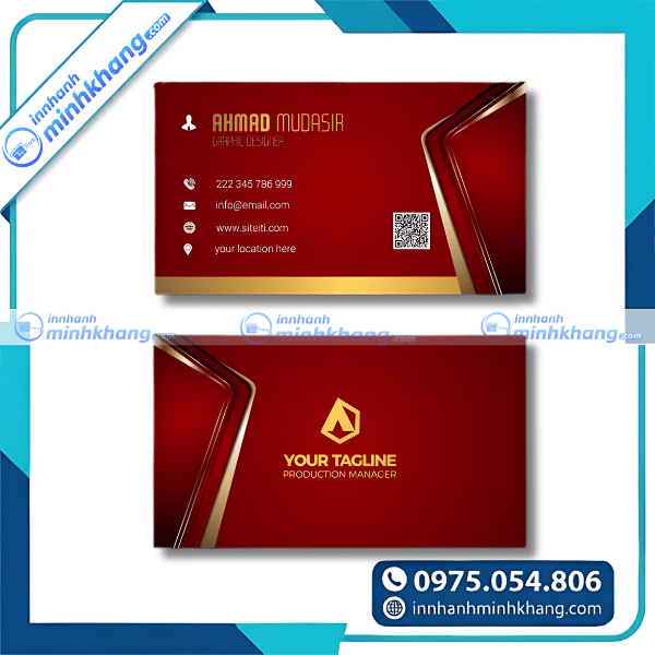 Mẫu card visit màu đỏ độc đáo chuyên nghiệp 