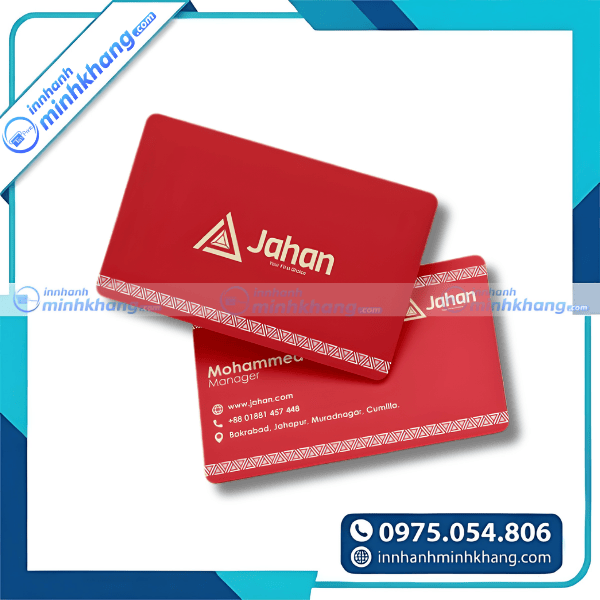 Mẫu card visit màu đỏ đẹp thu hút khách hàng 