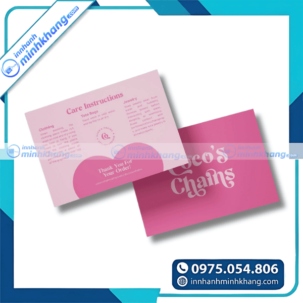 Mẫu card visit màu hồng tối giản phong cách minimal 