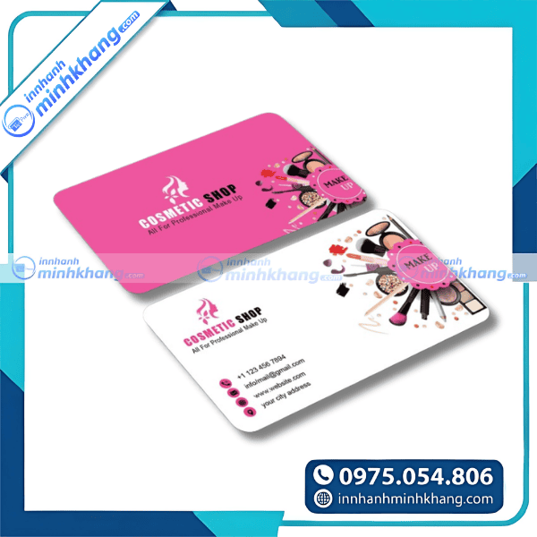 Mẫu card visit mỹ phẩm in logo thương hiệu nổi bật