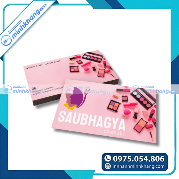 Mẫu card visit mỹ phẩm skincare chuyên chăm sóc da