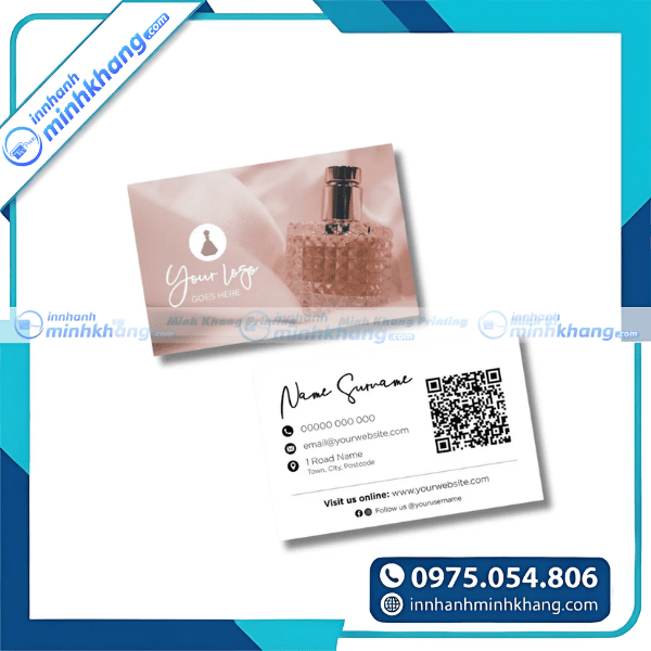 Mẫu thiết kế card visit nước hoa phong cách luxury hiện đại