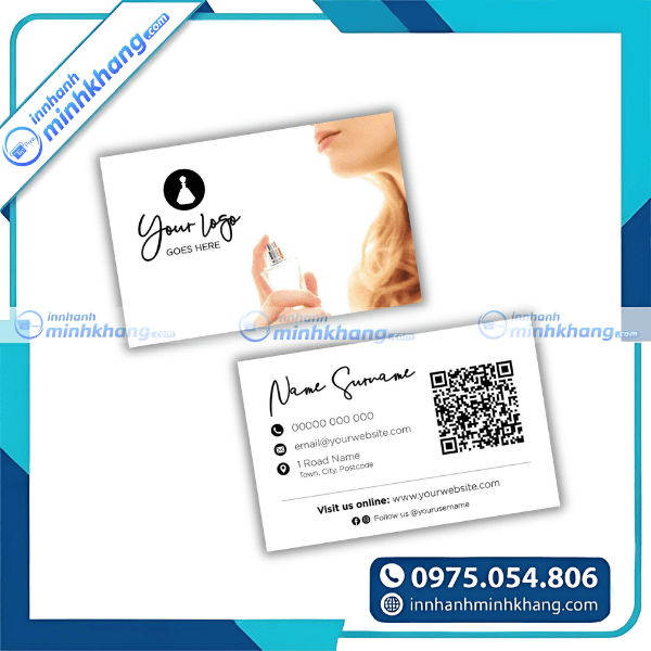 Mẫu card visit nước hoa tối giản thanh lịch