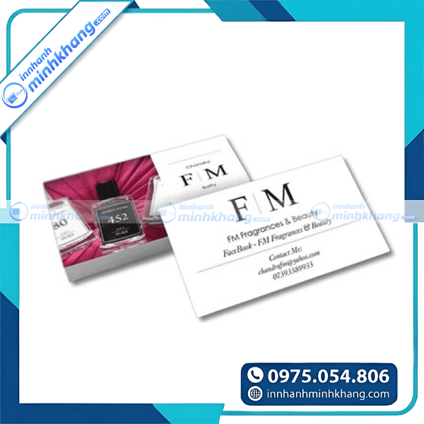 Mẫu card visit thương hiệu nước hoa thiết kế độc quyền