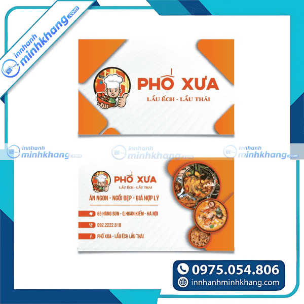 Mẫu card visit quán nhậu giá rẻ in ấn chất lượng cao