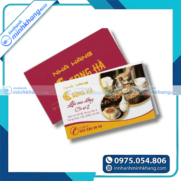 Mẫu card visit quán nhậu màu sắc bắt mắt