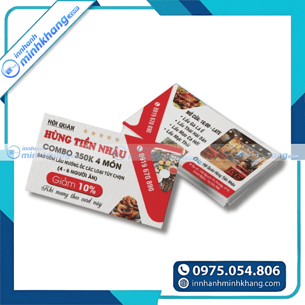Mẫu card visit quán nhậu chuyên nghiệp dễ nhận diện thương hiệu