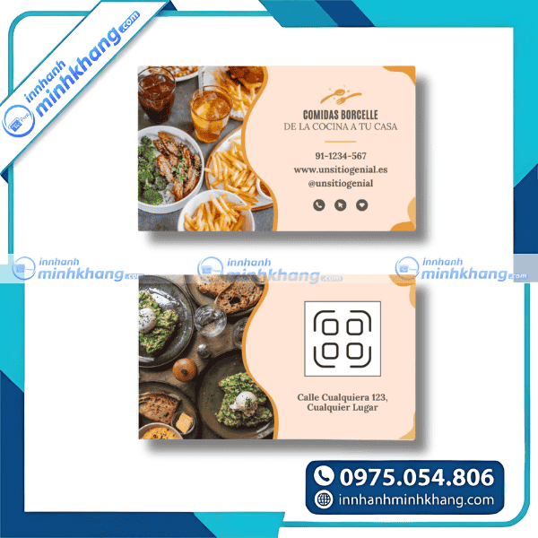 Mẫu card visit quán nhậu in offset sắc nét