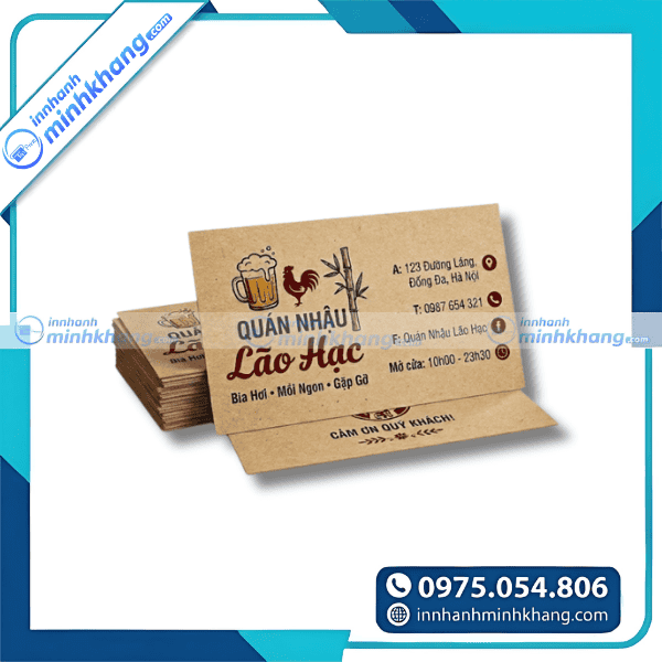 Mẫu card visit quán nhậu beer club cá tính