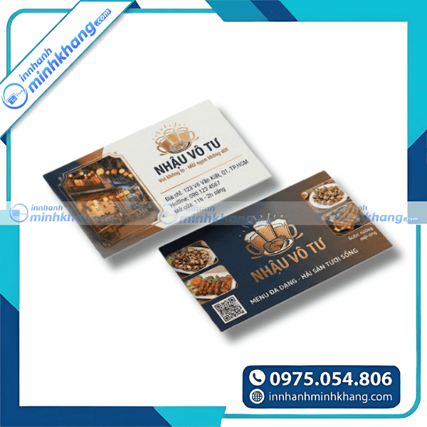 Mẫu card visit quán nhậu thiết kế đẹp chuyên nghiệp