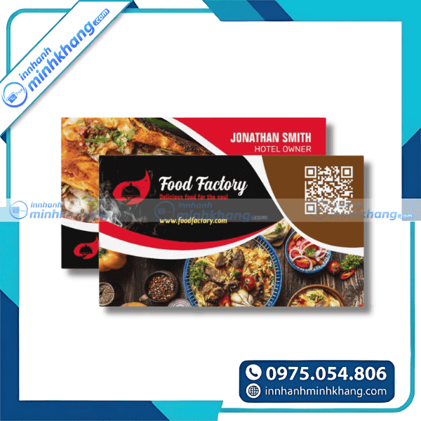 Mẫu card visit quán nhậu phong cách hiện đại