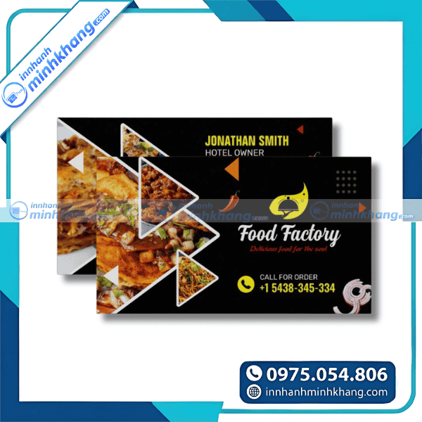 Mẫu card visit quán nhậu nền tối nổi bật