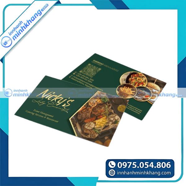 Mẫu card visit quán nhậu hải sản sang trọng