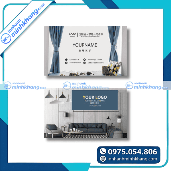Mẫu card visit rèm cửa đẹp cho shop kinh doanh rèm