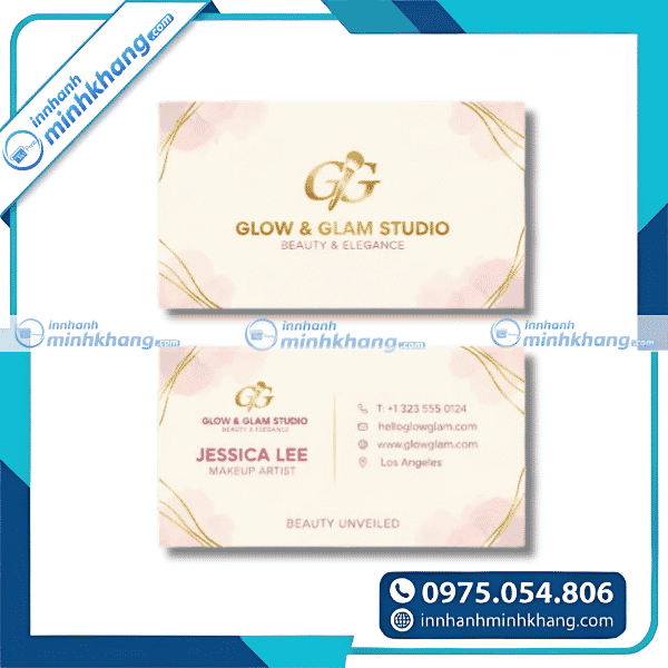 Mẫu card visit sang trọng thiết kế riêng độc đáo - Glow & Glaw Studio