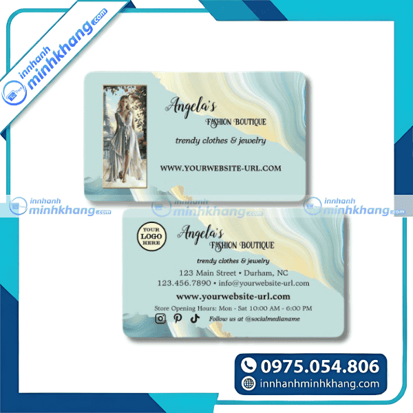 Mẫu card visit shop quần áo giấy mỹ thuật cao cấp