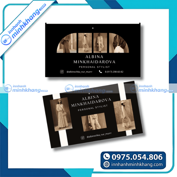 Mẫu card visit shop quần áo phong cách Hàn Quốc